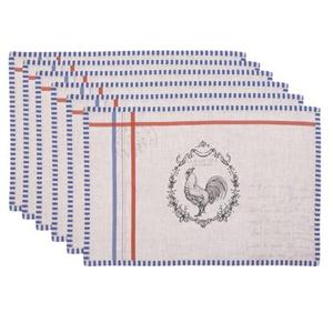 Clayre & Eef Placemats Set van 6 48x33 cm Beige Katoen Haan Tafelmat