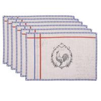 Clayre & Eef Placemats Set van 6 48x33 cm Beige Katoen Haan Tafelmat