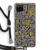Majorelle Blue Print: Samsung Galaxy A12 Transparant Hoesje met koord