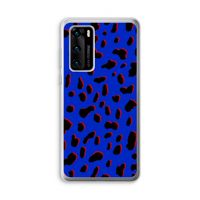 Blue Leopard: Huawei P40 Transparant Hoesje
