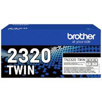 Brother Toner TN-2320TWIN Origineel 2-pack Zwart 2600 bladzijden TN2320TWIN - thumbnail