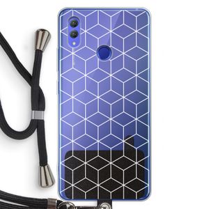 Zwart-witte kubussen: Honor Note 10 Transparant Hoesje met koord