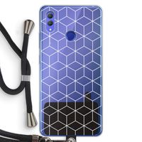 Zwart-witte kubussen: Honor Note 10 Transparant Hoesje met koord