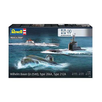 Revell modelbouwpakket - 70 years bundeswehr-wilhelm bauer,type 206a,class2 1:144 - 154dlg.