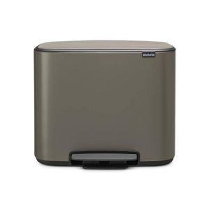 Brabantia Bo pedaalemmer - 36 l - Platinum