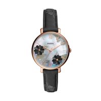Horlogeband Fossil ES4535 Leder Zwart 14mm