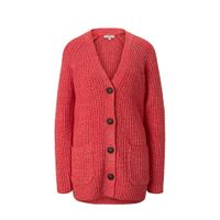 Tom Tailor grofgebreid vest oudroze - thumbnail