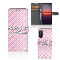 Sony Xperia 5II Portemonnee Hoesje Flowers Pink DTMP - thumbnail