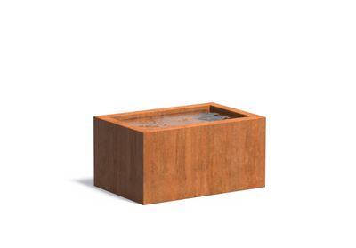 Cortenstaal vijverbak 120x80x60cm.