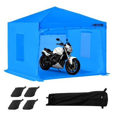 VEVOR Draagbare spuitcabinetent (293x293x181 cm) Spuitcabinetent voor spuiten, waterdicht en opvouwbaar met 2 gaaszijramen voor auto-onderdelen, meubels, motoren, spatbescherming, blauw