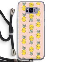 Ananas: Samsung Galaxy S8 Plus Transparant Hoesje met koord