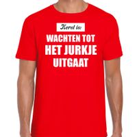 Kerst is: wachten tot het jurkje uitgaat Kerst t-shirt / Kerst outfit rood voor heren