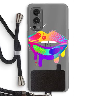 Lip Palette: OnePlus Nord 2 5G Transparant Hoesje met koord