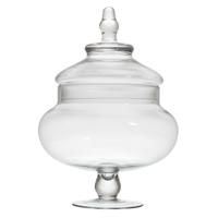 Home Deco Factory Bonbonniere met deksel - transparant glas - 20 x 29 cm - snoeppot Home Deco Factory Bonbonniere met deksel - transparant glas - 20 x 29 cm - snoeppot
