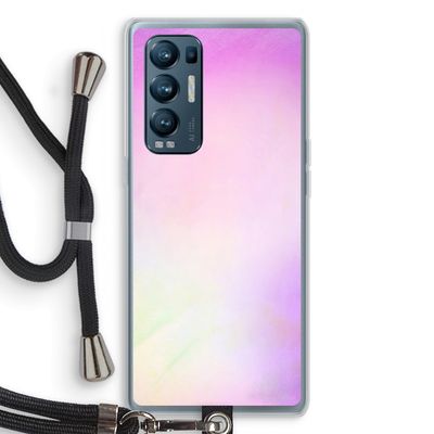 Flow mist pastel: Oppo Find X3 Neo Transparant Hoesje met koord