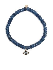 Sydney Evan bracelet en or 14 ct serti de perles - Bleu