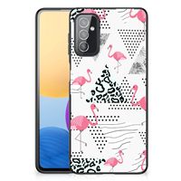 Samsung Galaxy M52 Dierenprint Telefoonhoesje Flamingo Triangle
