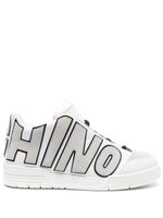 Moschino baskets en cuir à logo - Blanc