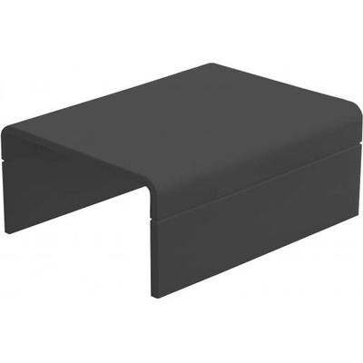 Eindstuk zwart platte buis 25X13 Systeem platte buis