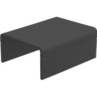 Eindstuk zwart platte buis 25X13 Systeem platte buis