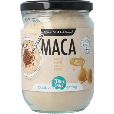 Terrasana Raw maca high energy poeder in glas bio