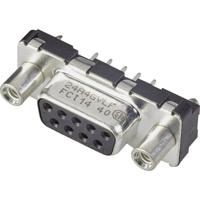 FCI D-SUB D09S24A6GX00LF D-sub female connector 180 ° Aantal polen: 9 Print 1 stuk(s) - thumbnail