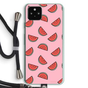 Watermeloen: Pixel 5a 5G Transparant Hoesje met koord