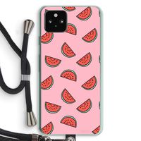 Watermeloen: Pixel 5a 5G Transparant Hoesje met koord
