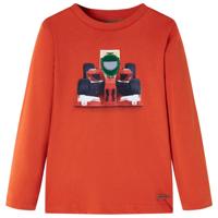 VidaXL Kindershirt met lange mouwen 140 oranje