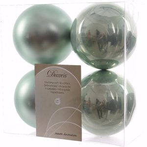 Sweet Christmas kerstboom decoratie kerstballen 10 cm mint 4 stuks   -