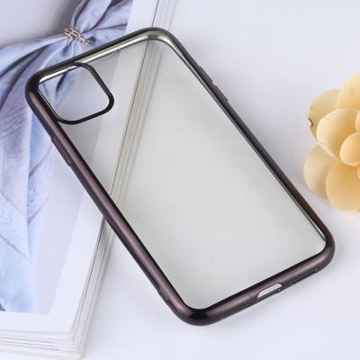 Transparante TPU anti-drop en waterdichte mobiele telefoon beschermende case voor iPhone XI (2019) (zwart)