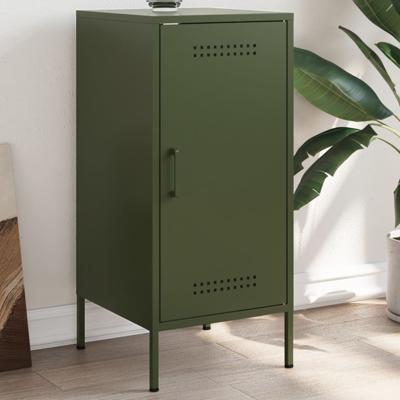 Dressoir 36x39x79 cm staal olijfgroen