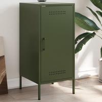 Dressoir 36x39x79 cm staal olijfgroen