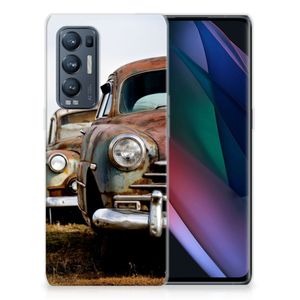 OPPO Find X3 Neo Siliconen Hoesje met foto Vintage Auto