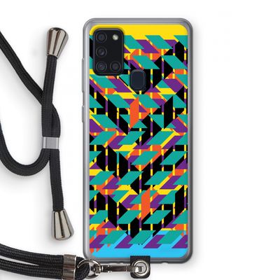 Skew Bee 1: Samsung Galaxy A21s Transparant Hoesje met koord