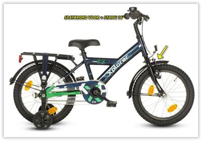 Batavus Spatbord voor +stang 16" zwart ys768
