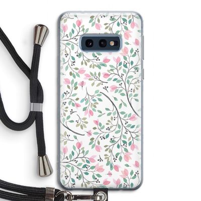 Sierlijke bloemen: Samsung Galaxy S10e Transparant Hoesje met koord