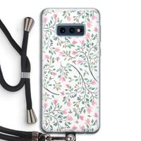 Sierlijke bloemen: Samsung Galaxy S10e Transparant Hoesje met koord