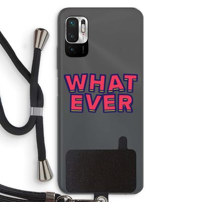 Whatever: Xiaomi Redmi Note 10 5G Transparant Hoesje met koord