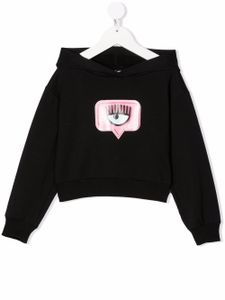 Chiara Ferragni Kids x Chiara Ferragni hoodie à patch Eyelike - Noir