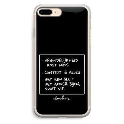 Mijn Motto's: iPhone 7 Plus Transparant Hoesje
