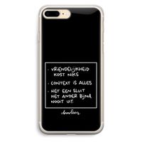 Mijn Motto's: iPhone 7 Plus Transparant Hoesje