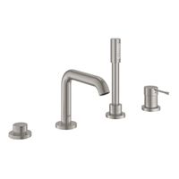 GROHE Essence badrandcombinatie - met omstel - inclusief staafhanddouche - supersteel 25251DC1