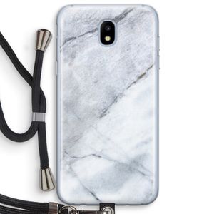 Witte marmer: Samsung Galaxy J5 (2017) Transparant Hoesje met koord