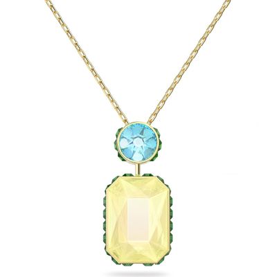 Swarovski 5640256 Ketting Orbita Octagon goudkleurig-geel-blauw 38-41 cm