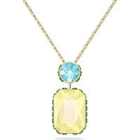 Swarovski 5640256 Ketting Orbita Octagon goudkleurig-geel-blauw 38-41 cm