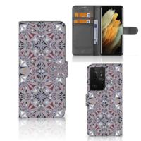 Samsung Galaxy S21 Ultra | Bookcase | Flower Tiles