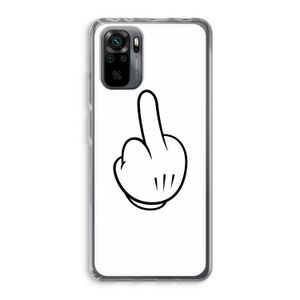 Middle finger white: Xiaomi Redmi Note 10 Pro Transparant Hoesje