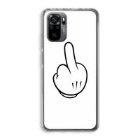 Middle finger white: Xiaomi Redmi Note 10 Pro Transparant Hoesje