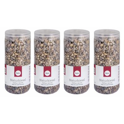 Rayher decoratie steentjes kleine kiezels - 4x - 475 ml - 5 tot 8 mm
